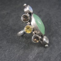 Huge Chalcedony Moonstone Ring Sz 8 Nicky Butler Limited Edition