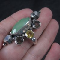 Huge Chalcedony Moonstone Ring Sz 8 Nicky Butler Limited Edition