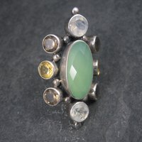 Huge Chalcedony Moonstone Ring Sz 8 Nicky Butler Limited Edition