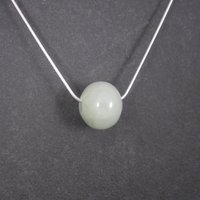 Estate Jade Bead Pendant Necklace