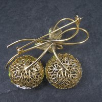 Vintage Prestige Enamel Brooch Clip On Earrings Jewelry Set in Box