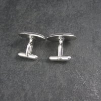 Vintage Engravable Silvertone Cufflinks