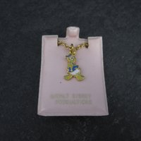 Vintage Donald Duck Pendant Necklace Kids Licensed Disney Enamel