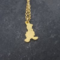 Vintage Donald Duck Pendant Necklace Kids Licensed Disney Enamel