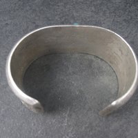 Turquoise Cuff Bracelet 6.25 Inches Heavy Vintage Native American Sandcast Aztec