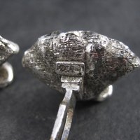 Large Vintage Pearl Clam Shell Nautical Cufflinks Judy Lee