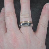Old New 2mm Rose Gold Tungsten Band Ring