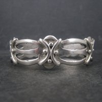 Vintage Mexican 980 Silver Cuff Bracelet 6.5 Inches