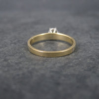 Simple Vintage 10K Diamond Illusion Solitaire Engagement Ring Size 6