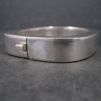 Heavy Vintage Mexican Sterling Bangle Bracelet 7 Inches