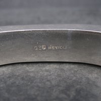 Heavy Vintage Mexican Sterling Bangle Bracelet 7 Inches