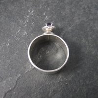 Vintage Sterling High Set Amethyst Ring Size 6.5