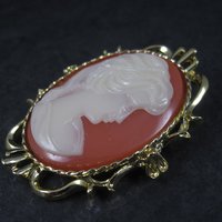 Large Vintage Cameo Brooch Gerrys - New Old Stock