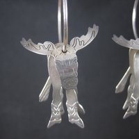 Southwestern Estate Sterling Moose Earrings