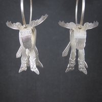 Southwestern Estate Sterling Moose Earrings