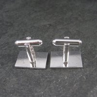 Estate Silvertone Engravable Cufflinks