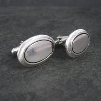 Vintage Engravable Silvertone Cufflinks