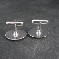Vintage Engravable Silvertone Cufflinks