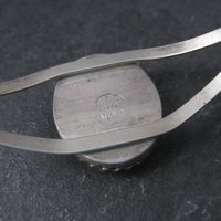 Vintage Southwestern Sterling Agate Cuff Bracelet 6 Inches