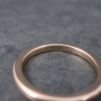 Old New 2mm Rose Gold Tungsten Band Ring
