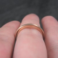 Old New 2mm Rose Gold Tungsten Band Ring