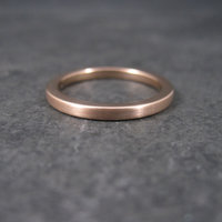 Old New 2mm Rose Gold Tungsten Band Ring