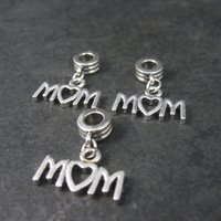 Lot of 3 European Style Mom Bracelet Charms Jewelry Making Supplies