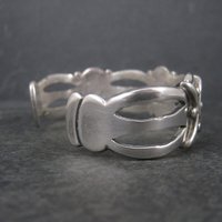 Vintage Mexican 980 Silver Cuff Bracelet 6.5 Inches