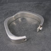 Heavy Vintage Mexican Sterling Bangle Bracelet 7 Inches