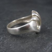 Vintage Modernist Sterling Tulip Ring Size 10