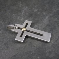 Stainless Steel 18K Gold Cross Pendant