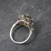 Unusual Vintage Sterling Chrysocolla Leaf Ring Size 5