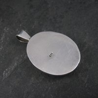 Vintage Domed Modernist Sterling Oval Pendant