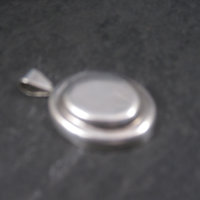 Vintage Domed Modernist Sterling Oval Pendant