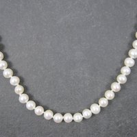 Vintage Freshwater Pearl Necklace Earrings Jewelry Set 18 Inches