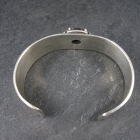 Heavy Southwestern Sterling Citrine Cuff Bracelet 6.5 Inches