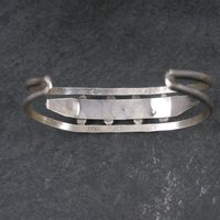 Vintage Southwestern Sterling Malachite Mother of Pearl Cuff Bracelet 6 Inches