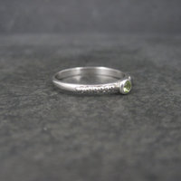 Simple Sterling Peridot Ring Size 9 Clyde Duneier
