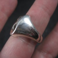 Vintage Modernist Sterling Tulip Ring Size 10