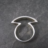 Unique Southwestern Sterling Angel Skin Coral Inlay Ring Size 6