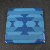 Large Vintage Copper Blue Enamel Bolo Slide Supply