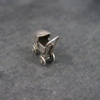 Tiny Antique Mexican Sterling Articulated Baby Stroller Charm