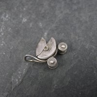 Tiny Antique Mexican Sterling Articulated Baby Stroller Charm