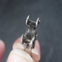 Tiny Antique Mexican Sterling Articulated Baby Stroller Charm
