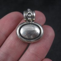 Vintage Oval Balinese Sterling Pendant