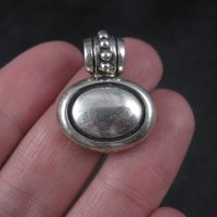 Vintage Oval Balinese Sterling Pendant