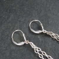 Sterling Leverback Tigers Eye Earrings