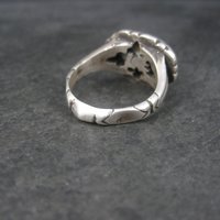 Unusual Vintage Sterling Turquoise Ring Size 9.75