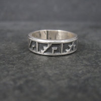 Vintage Sterling Tribal Band Ring Size 10