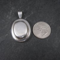 Vintage Domed Modernist Sterling Oval Pendant